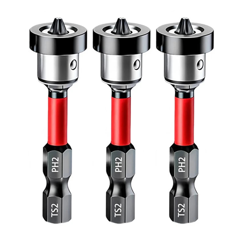 1/3/5pcs Setter Magnetic Positioning Screwdriver PH2 Bits 1/4" Hex Shank Bit Plasterboard Screws Locating Batch Head Tools