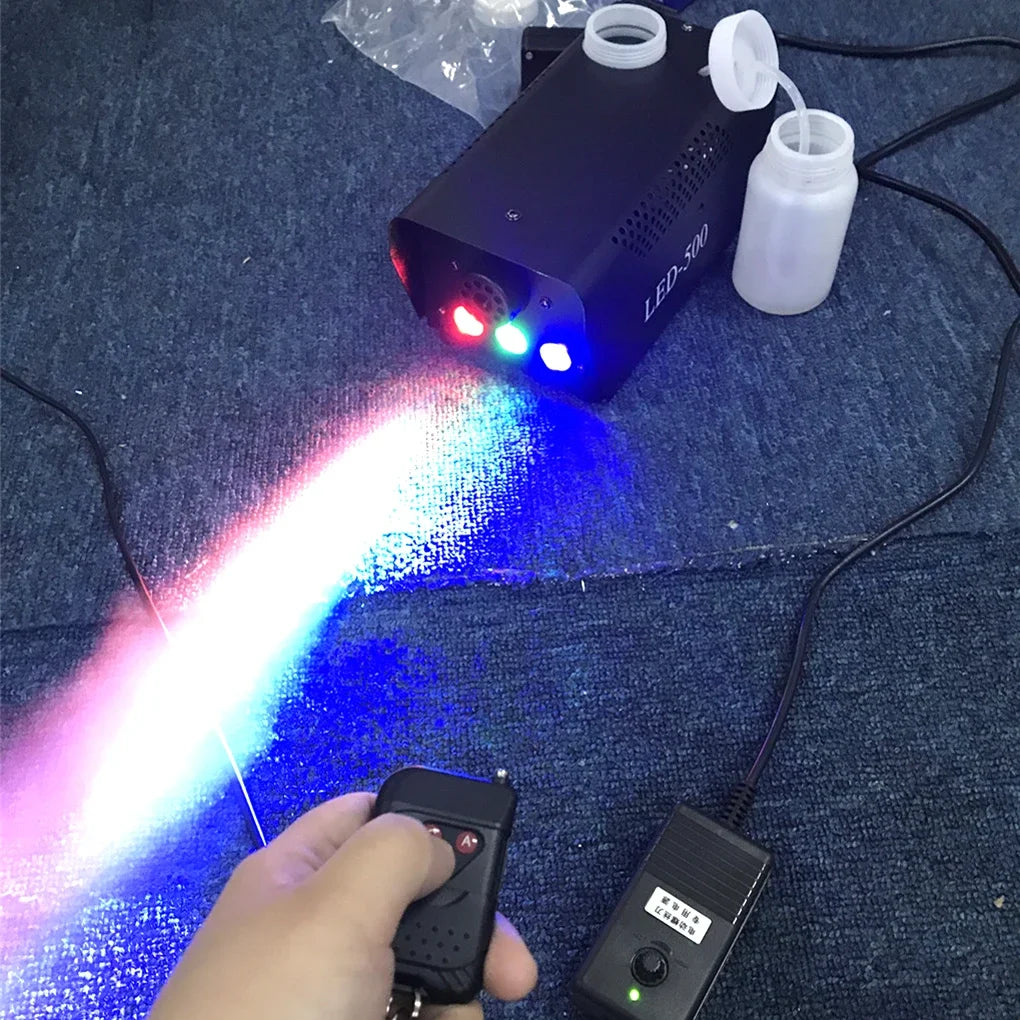 Portable 500W Fog Smoke Machine & RGB LED Lights Disinfection Stage Disco DJ Home Party Show Atmosphere Effect Fogger Machine