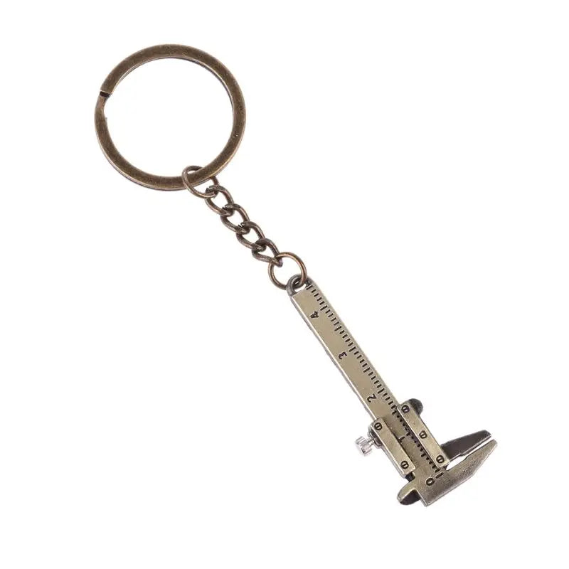 Portable Mini Vernier Caliper Measure Tools for Key Chain Zinc Alloy Calipers Gauge Slide Ruler for Key Ring Woodworking