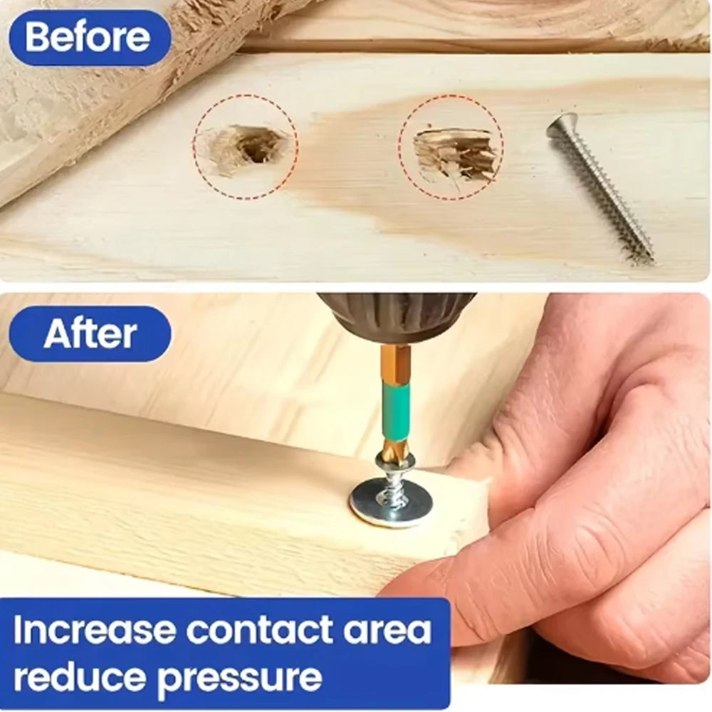 Stainless Steel Flat Washer Assortment Kit (M2, M2.5, M3, M4, M5, M6, M8, M10) - Suitable for Home Decorations& Factory Repairs