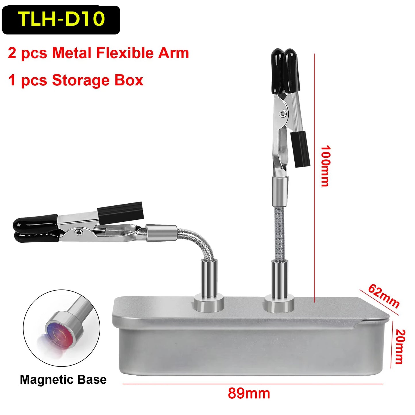 NEWACALOX Soldering Helping Hands 4 Magnetic Universal Flexible Arm Welding Assistant PCB Clamp Thir Hand Welding Repair Tools