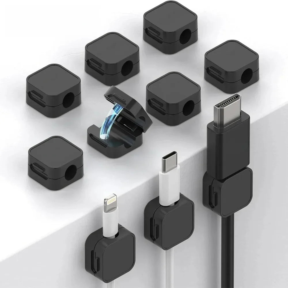 Magnetic Cable Clip Cable Holder,Adhesive Wire Keeper Cord Cable Organizer ,Usb Charging Line Winder For Office Desktop Home