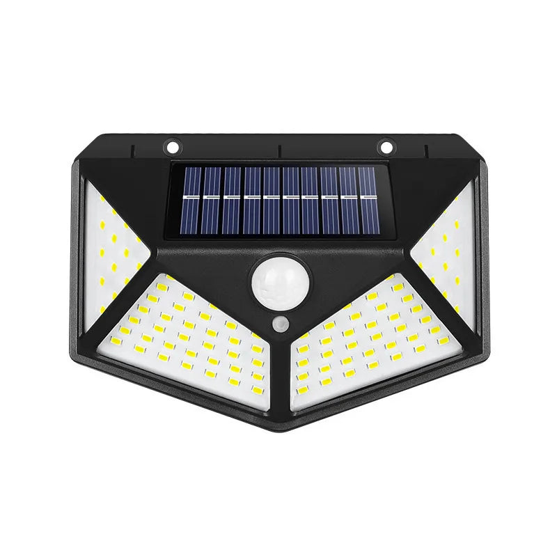 Outdoor Solar Patio Wall Light, Garden Home Wall Decor 100 LED Exterior Wall Light