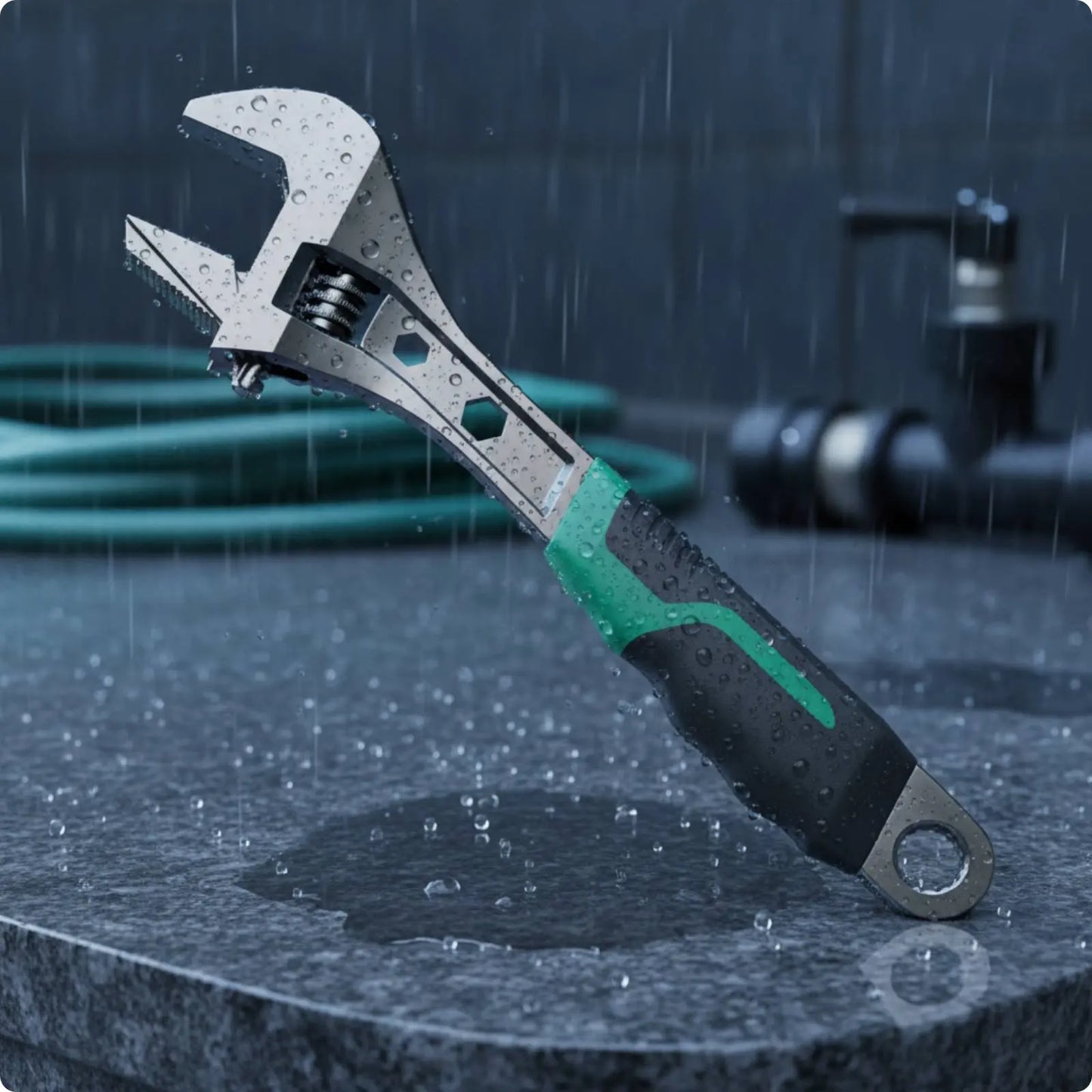 Toothed Adjustable Wrench Industrial Grade Adjustable Jaw Wrench Hand Tool High Hardness Non-Slip Grip for Plumbing