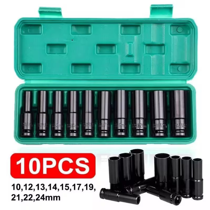 10pc Deep Impact Sockets 1/2"