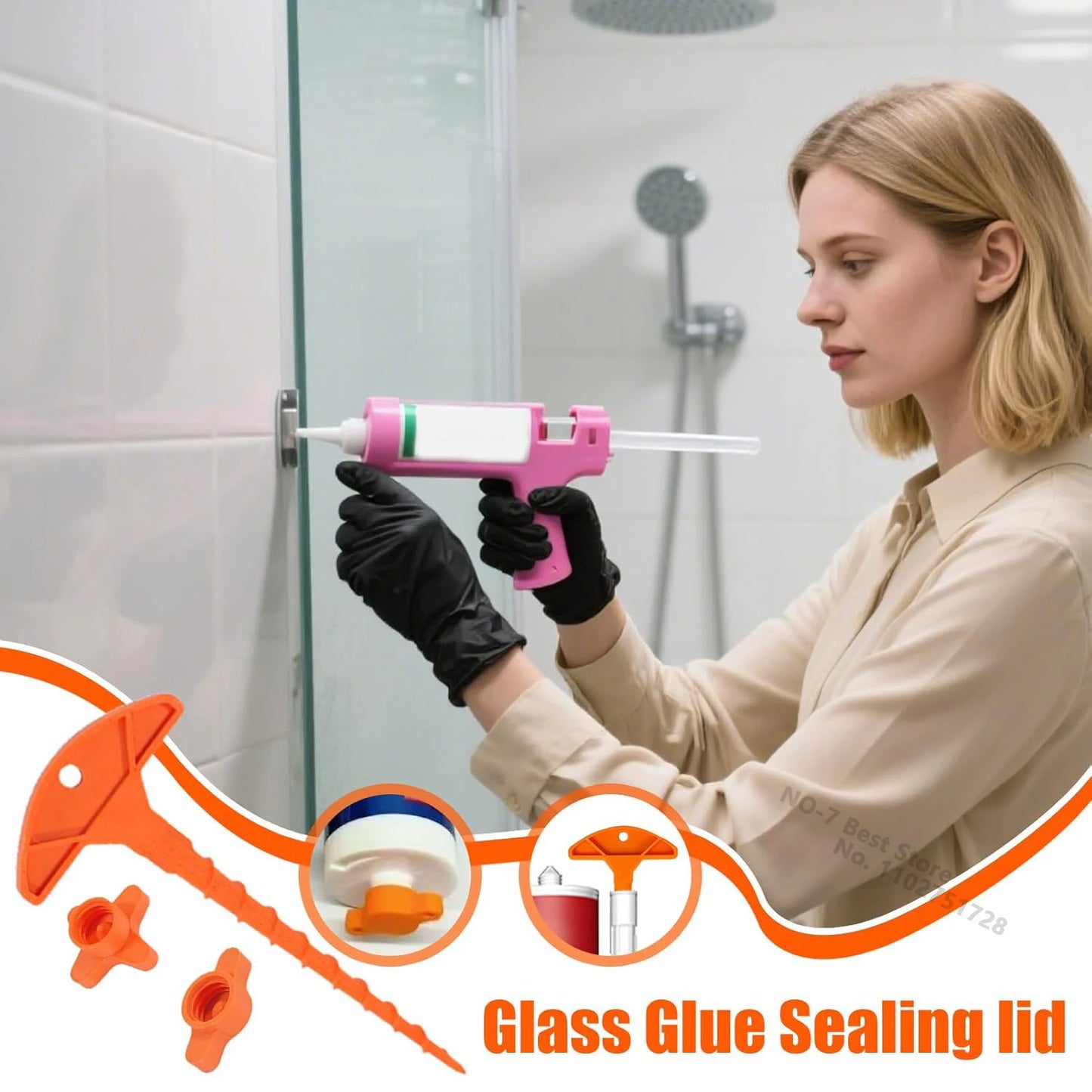 Silicone Seal Cap and Seal Gun Nozzle Removal Tool  Nozzle Dredge Silicone Seal Cap Used for Open Core Tube Prevent Rapid Drying