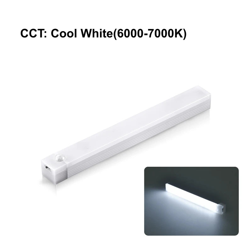 USB Rechargeable Motion Sensor LED Cabinet Light for Kitchen Bedroom Wardrobe Induction Wireless Night Lamp for Corridor Stairs