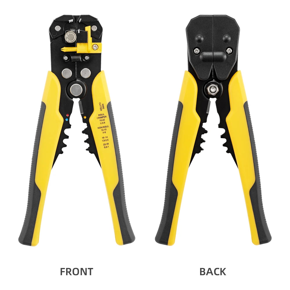Wire Stripper Crimping Pliers 24-10AWG 0.2-6mm² Multifunctional Adjustable Cable Cutter Terminal Crimper Electrician Hand Tool