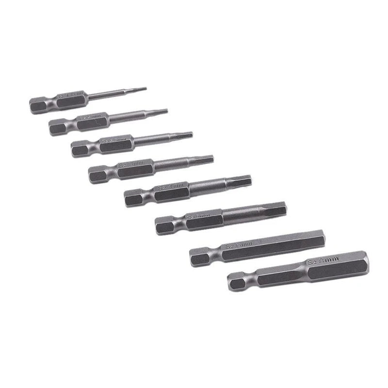 1pcs S2 Alloy Steel 50mm Long Torx Screwdriver Bit 1/4" Hexagon Handle T5-T40 Security Drill Bit Set Woodworking Tool