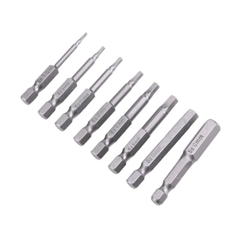 1pcs S2 Alloy Steel 50mm Long Torx Screwdriver Bit 1/4" Hexagon Handle T5-T40 Security Drill Bit Set Woodworking Tool