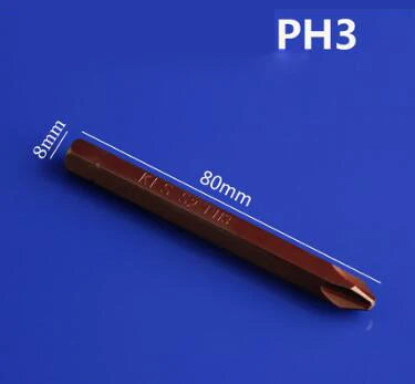 8mm PH1 PH2 PH3 Slotted Screwdriver Bit Repair Tools Screwdrivers Kit Hex Shank Drill Bit for Power Household Hand Tool Отверток