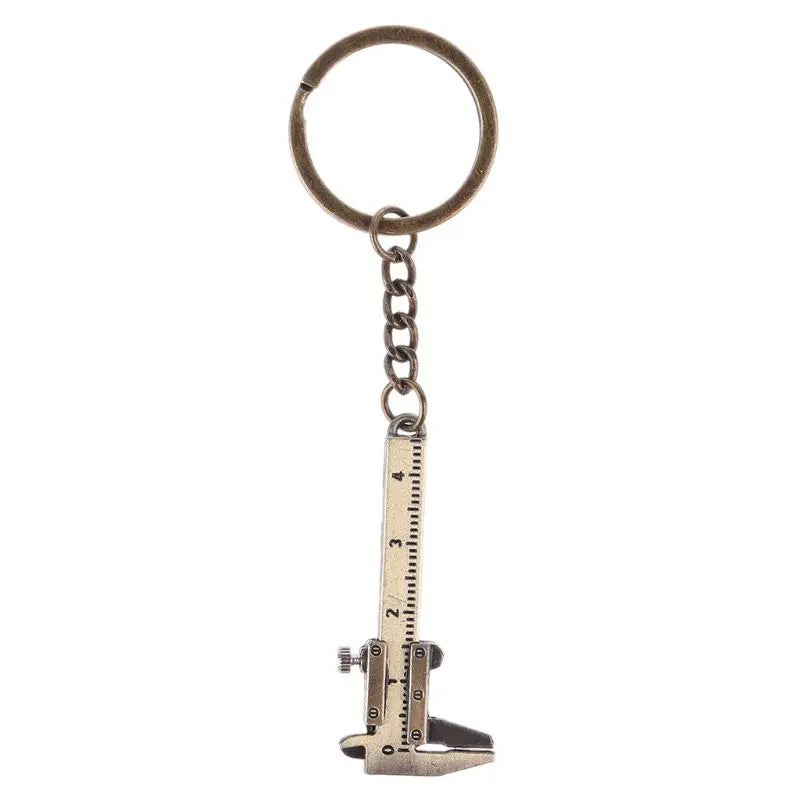 Portable Mini Vernier Caliper Measure Tools for Key Chain Zinc Alloy Calipers Gauge Slide Ruler for Key Ring Woodworking