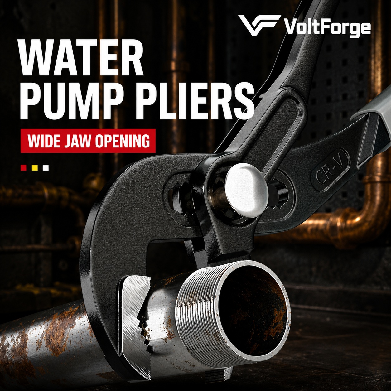 1pc Water Pump Pliers Quick-Release Plumbing Pliers Pipe Wrench Adjustable Water Pipe Clamp Pliers Household Hand Tools Multi-fu