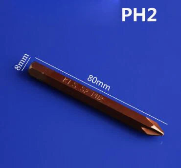 8mm PH1 PH2 PH3 Slotted Screwdriver Bit Repair Tools Screwdrivers Kit Hex Shank Drill Bit for Power Household Hand Tool Отверток