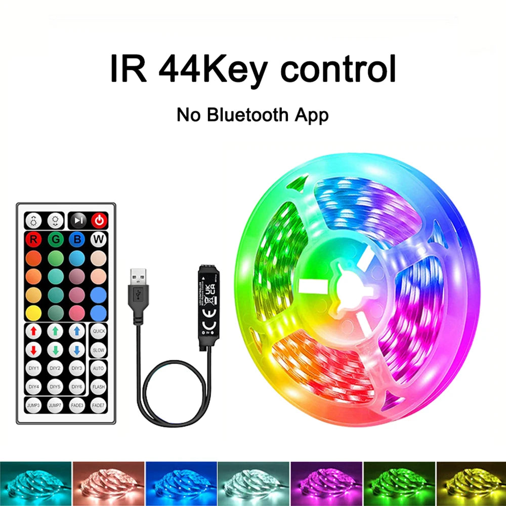 LED 5050 Light Strip 5M 10M 20M 40M RGB TV Background Light Bluetooth Control USB Game Room Family Party Decorative Light Strip