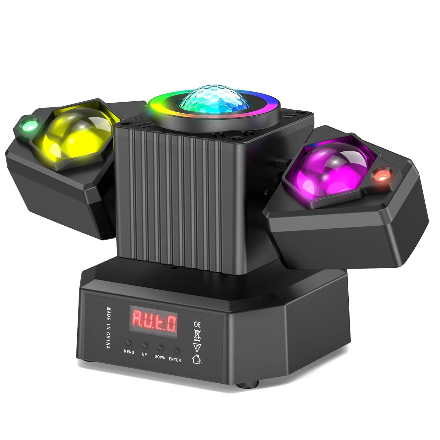 LeLeght Two-armed Stage light RGBW 4-IN-1 Lighting Effect and Starry Effect Controlled DMX512 For Party Concert Church Wedding