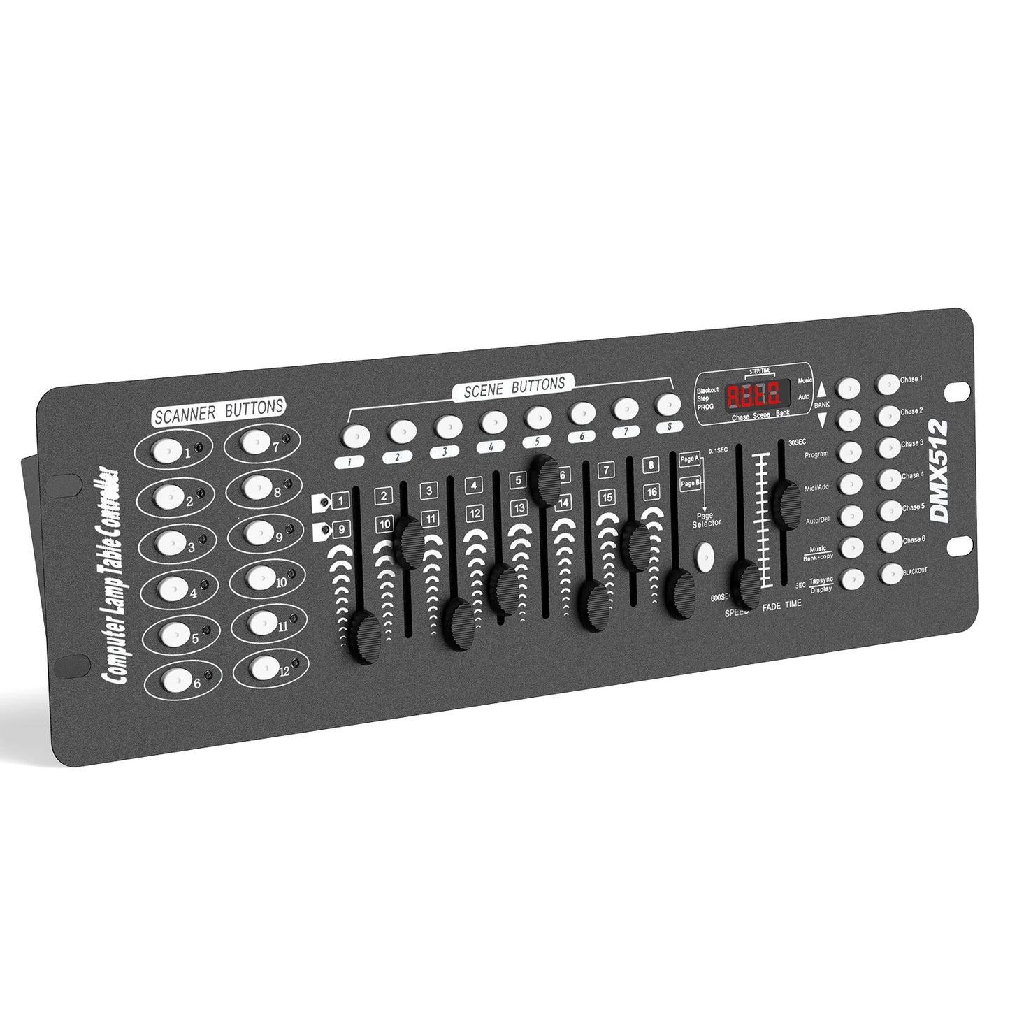 LeLeght AC 100-240V Black Grand Console DMX and MIDI Operator 192 Channel Light Controller for Live Concerts KTV DJs Clubs