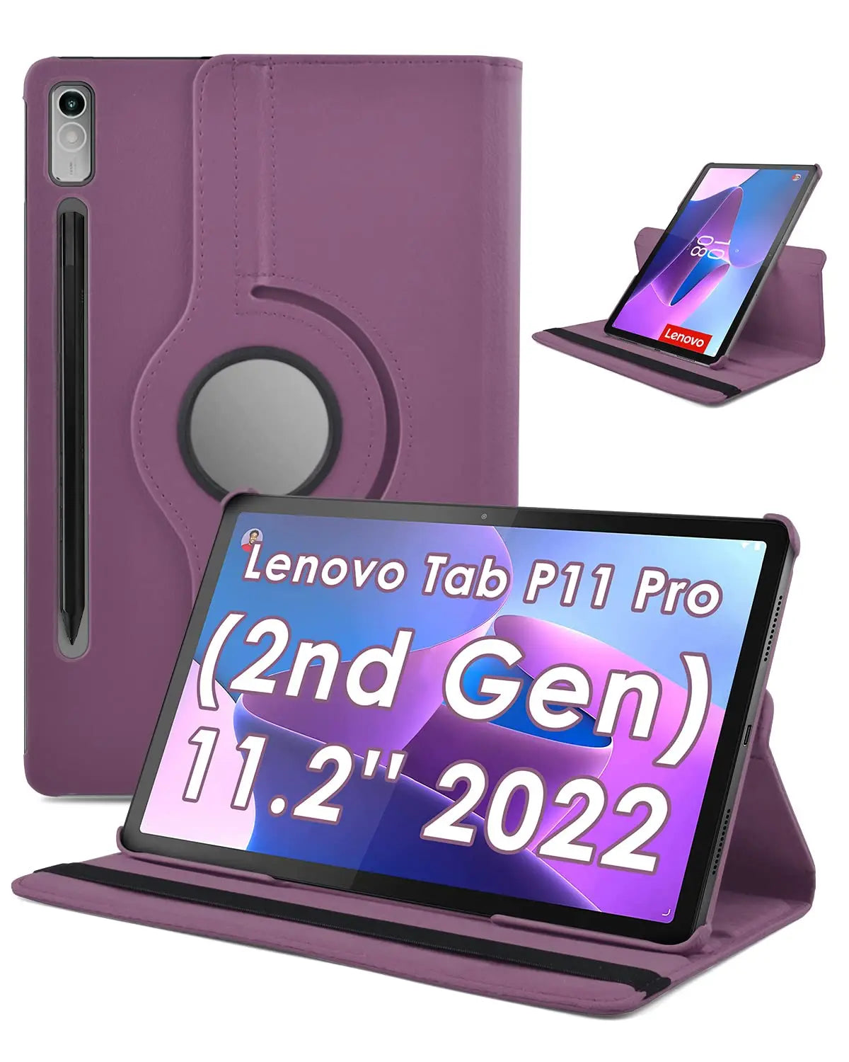 Rotating Case For Lenovo XiaoXin Pad Pro 11.2 inch P11 Pro Gen 2 TB-132FU 2022 PU Leather Shell Tablet Funda Pad Pro 2022 11.2"