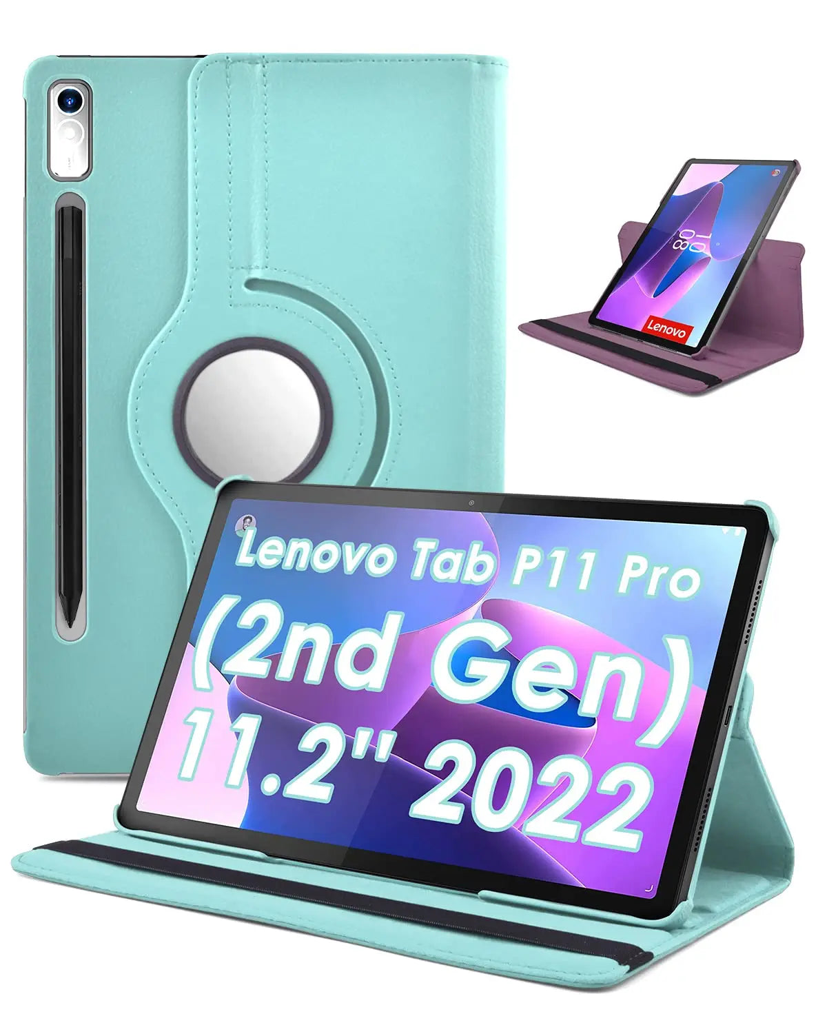 Rotating Case For Lenovo XiaoXin Pad Pro 11.2 inch P11 Pro Gen 2 TB-132FU 2022 PU Leather Shell Tablet Funda Pad Pro 2022 11.2"