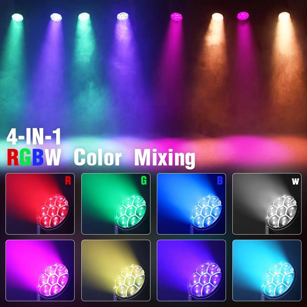 Reiz 2Pcs With Bag 7x40W 4 in1 RGBW LED Beam + Wash Zoom testa mobile DMX per NightClub Dj Disco Party Bar Stage Lighting
