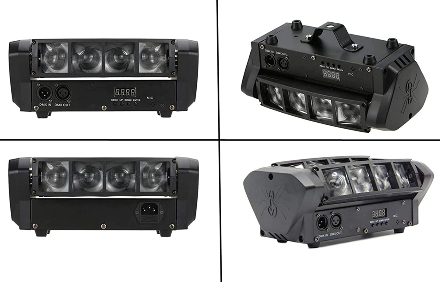 8x3W Mini Led Spider Light Sound Mode LED Moving Head Lights led Beam Stage Dj Bars Party DMX512 disco lighting