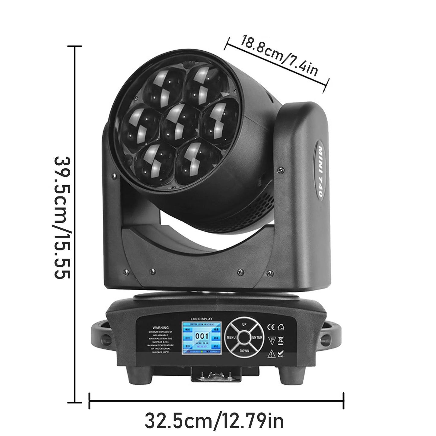 Reiz 2Pcs With Bag 7x40W 4 in1 RGBW LED Beam + Wash Zoom testa mobile DMX per NightClub Dj Disco Party Bar Stage Lighting