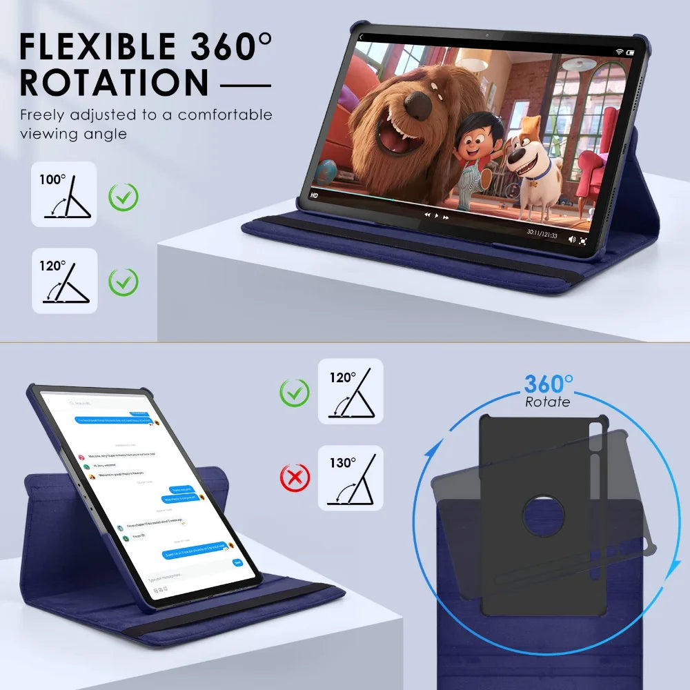 Rotating Case For Lenovo XiaoXin Pad Pro 11.2 inch P11 Pro Gen 2 TB-132FU 2022 PU Leather Shell Tablet Funda Pad Pro 2022 11.2"