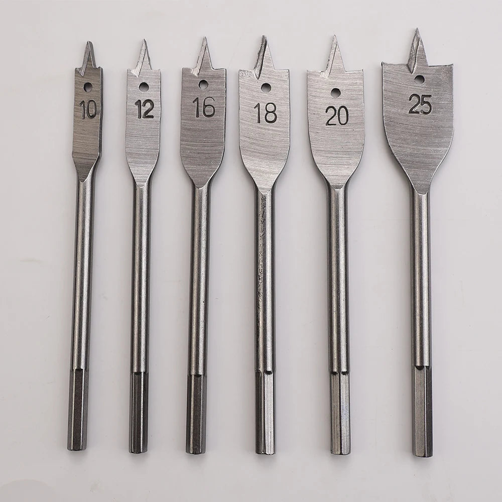 1Set 10-20MM shovel shaped drill bits, woodworking three-point positioning flat drill bits, and quick woodworking drill tool kit