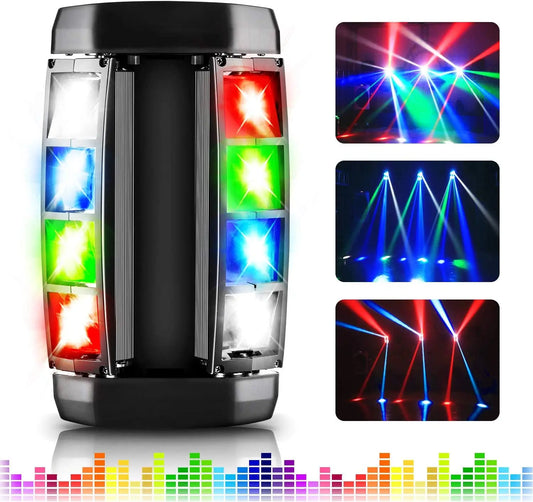 8x3W Mini Led Spider Light Sound Mode LED Moving Head Lights led Beam Stage Dj Bars Party DMX512 disco lighting