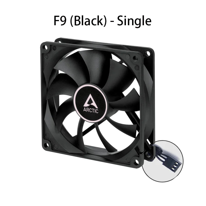 ARCTIC F9 - PC Fan, 92mm Standard Case Fan, Quiet Motor, Computer, Push- or Pull Configuration, Fan Speed: 1800 RPM