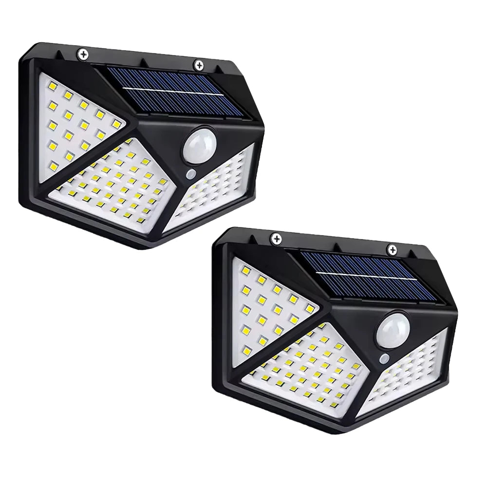 Outdoor Solar Patio Wall Light, Garden Home Wall Decor 100 LED Exterior Wall Light