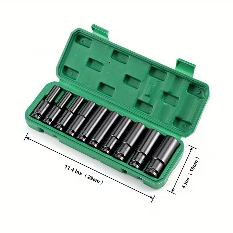 10pc Deep Impact Sockets 1/2"