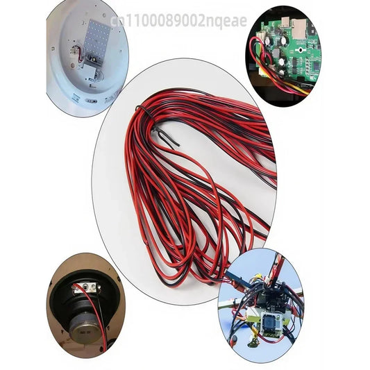 2pin Red Black Electrical Wire 18 20 22 24 26 LED Strip Cable 2 Core Tinned Copper Extension Power Cord For Lighting Audio