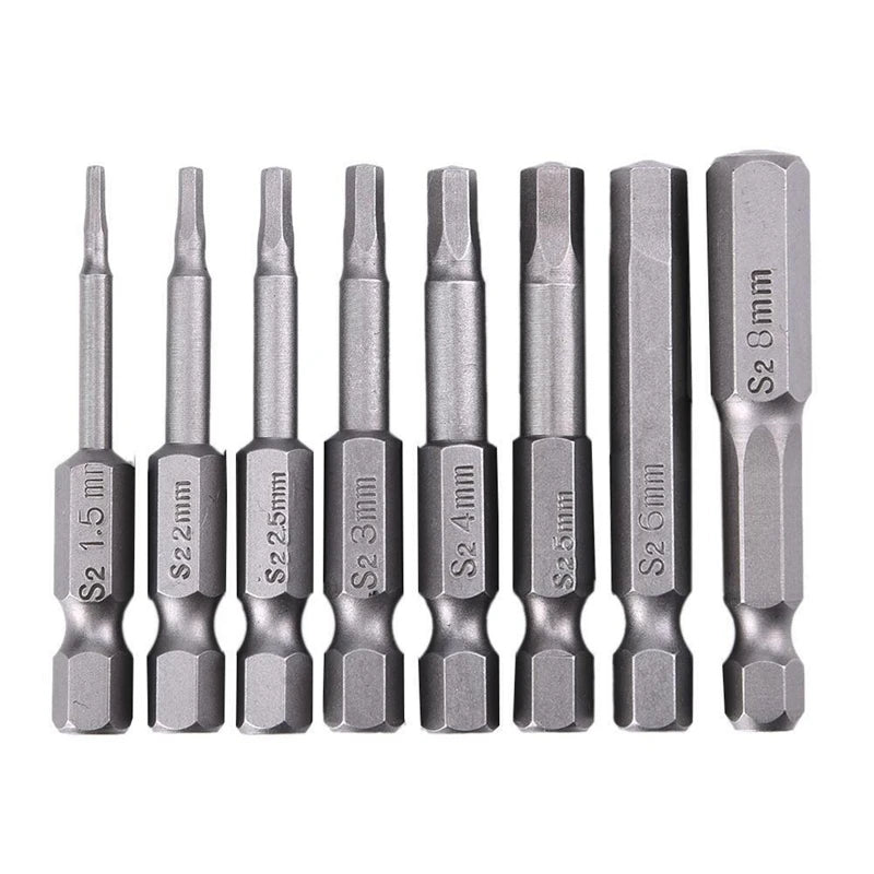 1pcs S2 Alloy Steel 50mm Long Torx Screwdriver Bit 1/4" Hexagon Handle T5-T40 Security Drill Bit Set Woodworking Tool