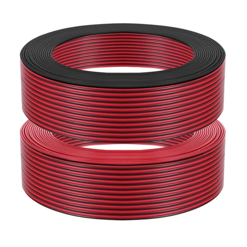 2pin Red Black Electrical Wire 18 20 22 24 26  LED Strip Cable 2 Core Tinned Copper Extension Power Cord For Lighting Audio