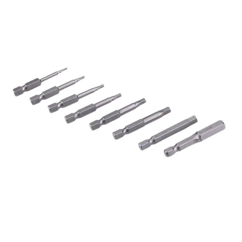 1pcs S2 Alloy Steel 50mm Long Torx Screwdriver Bit 1/4" Hexagon Handle T5-T40 Security Drill Bit Set Woodworking Tool