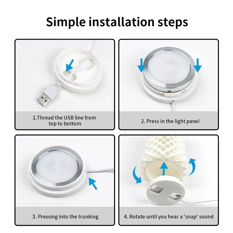 3D Printer Part For Bambu Lab LED Lamp Kit 001 DIY Model Hardware Without Shell Warm White DC 5V 3D Printer Adjustable Light Kit