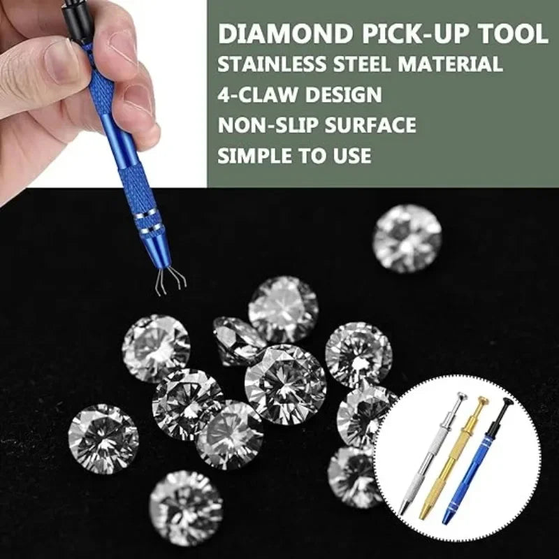 Component Grabber Four Claw Electronic Component IC BGA Chip Gripper Extractor Screw Picker Pick Up Pen Jewelry Repair Hand tool