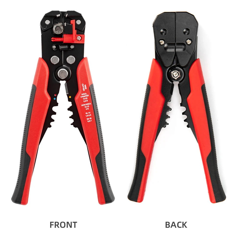 Wire Stripper Crimping Pliers 24-10AWG 0.2-6mm² Multifunctional Adjustable Cable Cutter Terminal Crimper Electrician Hand Tool