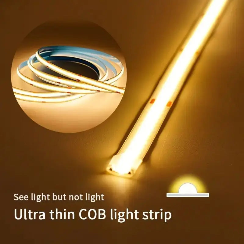 LED Light Strip USB Touch Sensor Dimmer Backlight 5V COB Diode Tape Ribbon For Home Decor DIY High Density Linear Lightings Lamp