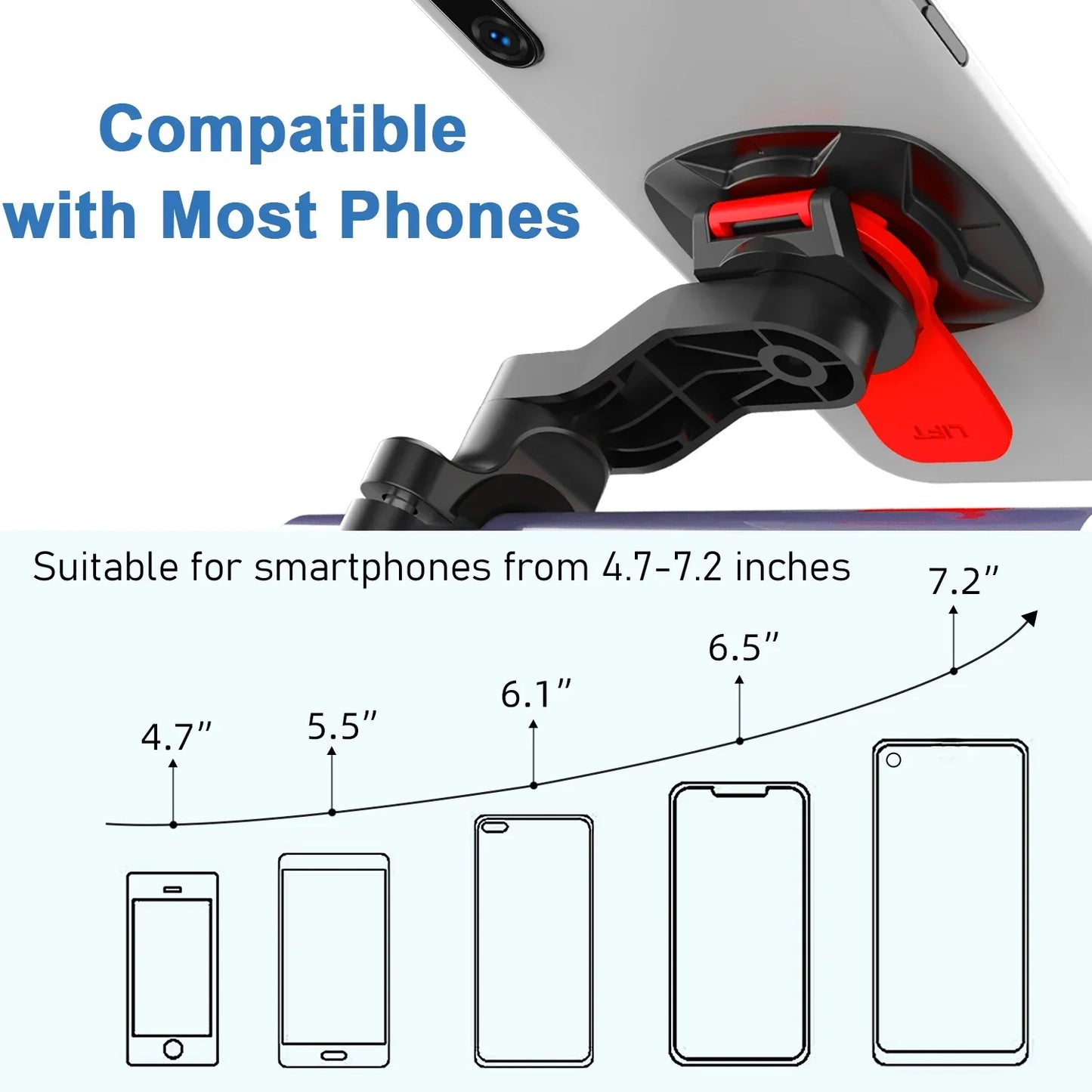 Motorcycle Bike Phone Holder Stand Adjustable Support Moto Bicycle Handlebar Mount Bracket For iPhone 14 13 12 Samsung Xiaomi LG
