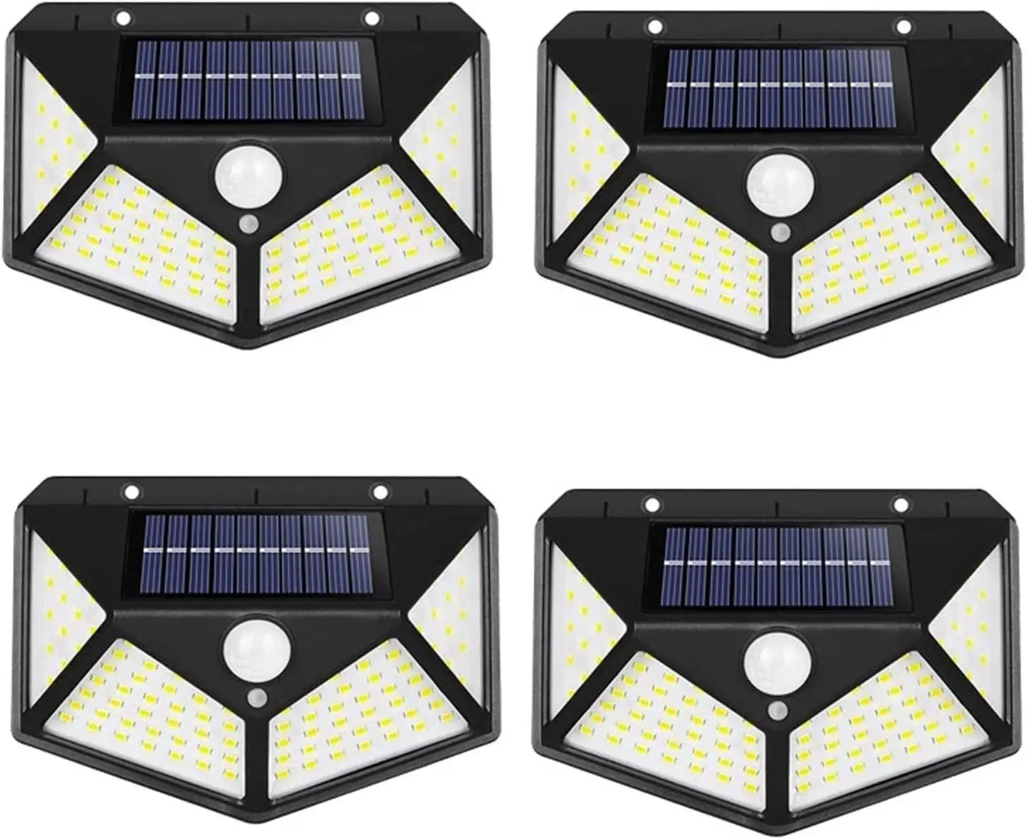 Outdoor Solar Patio Wall Light, Garden Home Wall Decor 100 LED Exterior Wall Light